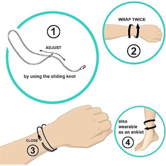 Adjustable Wrap Surfer Bracelet Women & Men Thin String Bracelet with Snap Hook - Picture 4 of 7